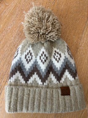 C.C SOFT!) Fur lined knit beenie (new w/out tags!)